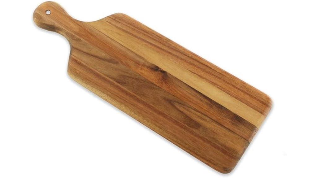 wooden cheese and bread paddle