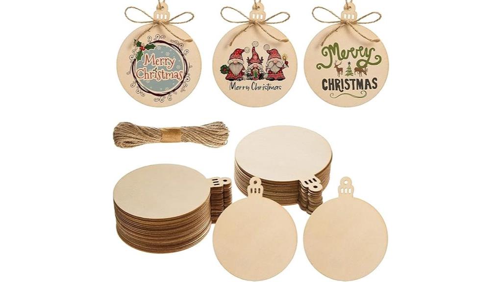 wooden christmas ornament set