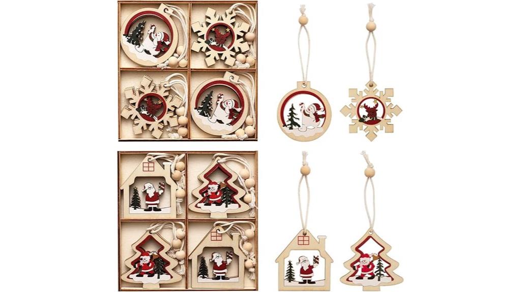 wooden christmas tree ornaments