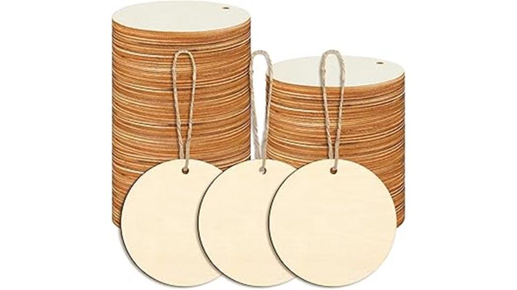 wooden circles with holes