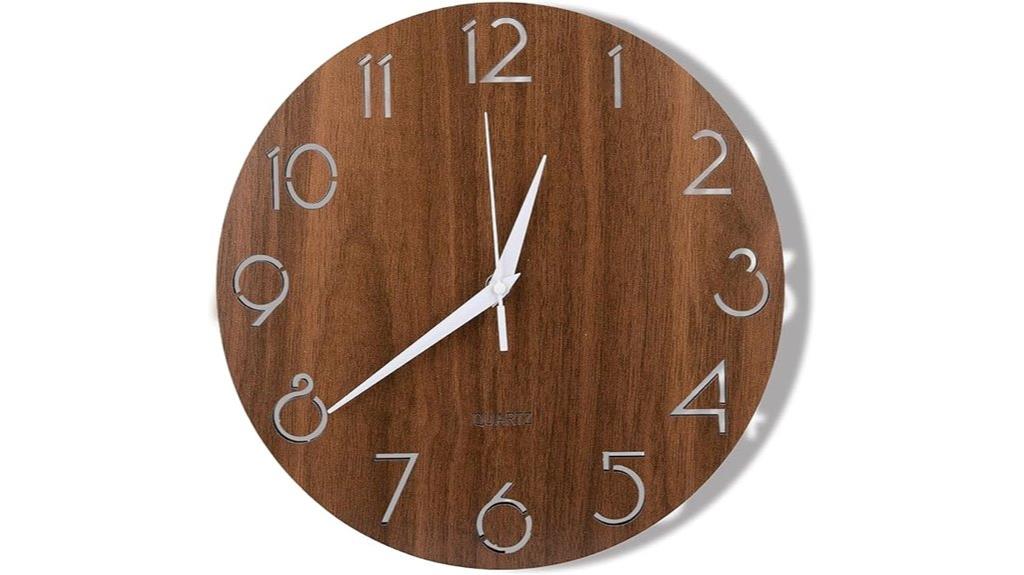 wooden clock with cut out numbers
