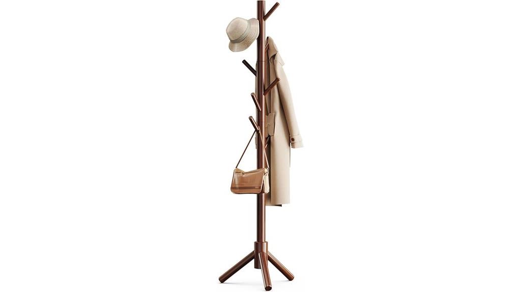 wooden coat rack adjustable