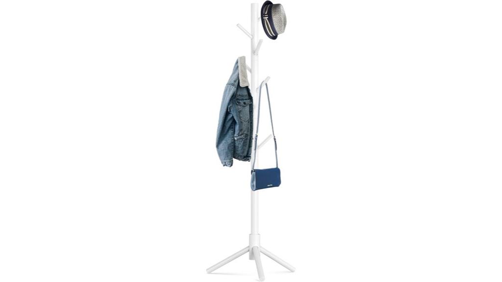 wooden coat rack stand