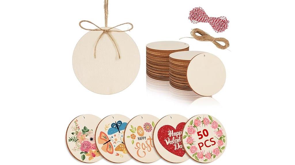 wooden craft ornament set