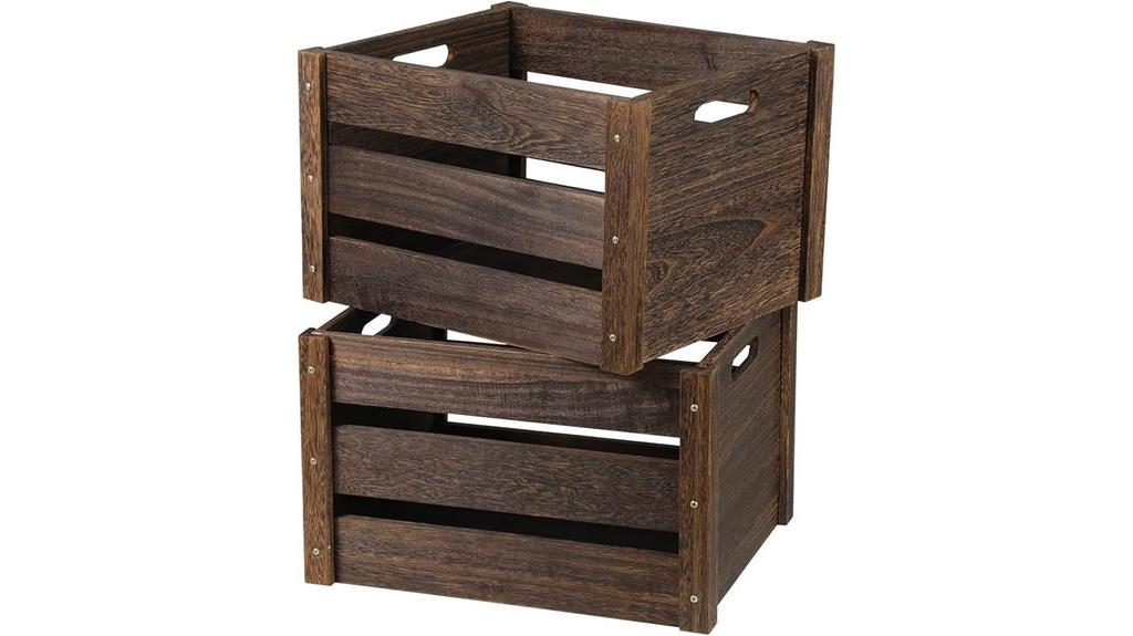 wooden crates farmhouse storage