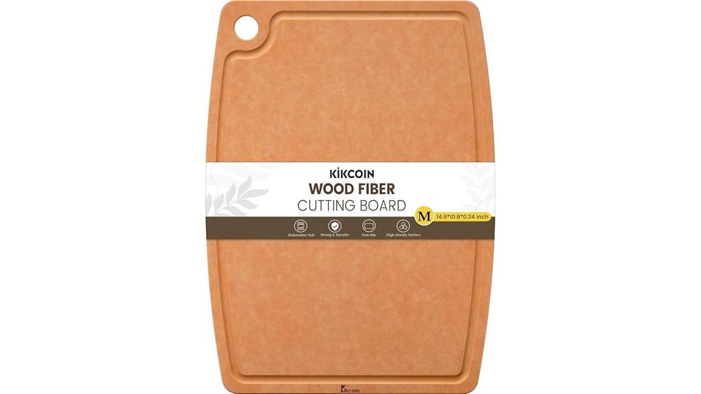 wooden cutting board with juice groove