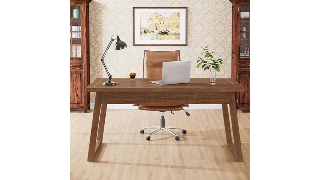wooden desk with drawer