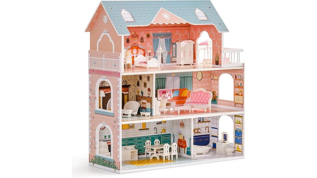 wooden dollhouse for girls