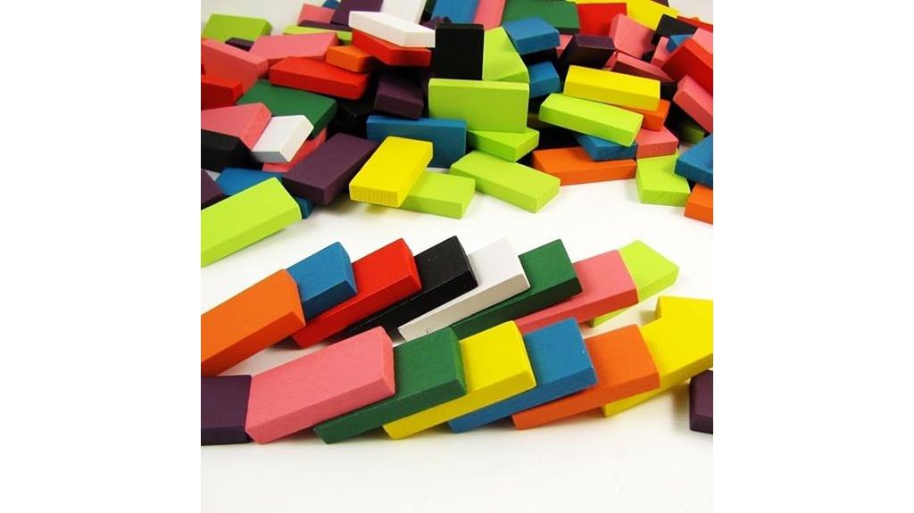 wooden dominoes educational set