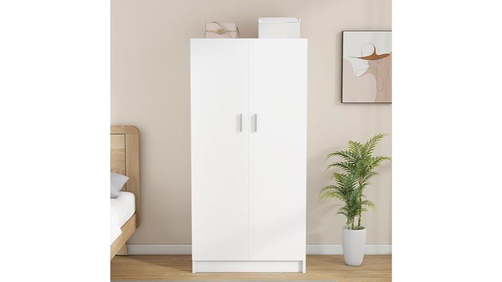 wooden double door wardrobe