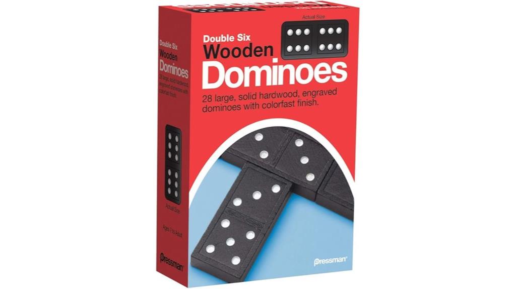 wooden double six dominoes