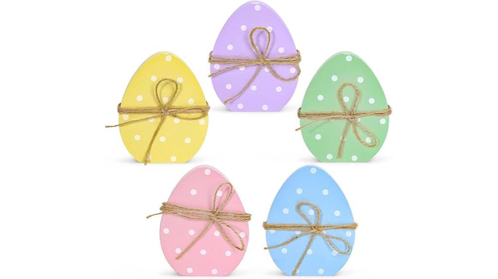 wooden easter egg decor