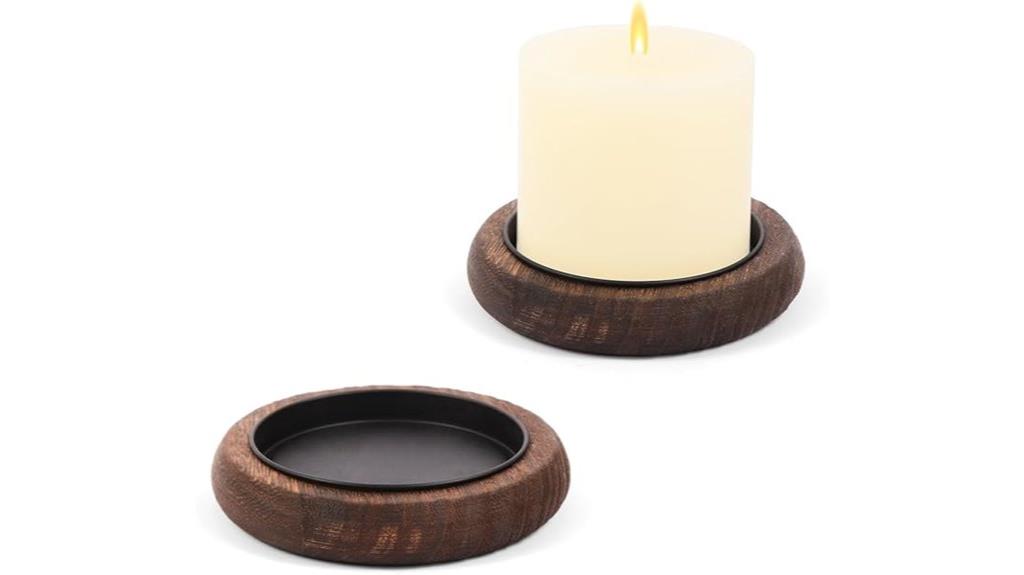 wooden farmhouse candle holder