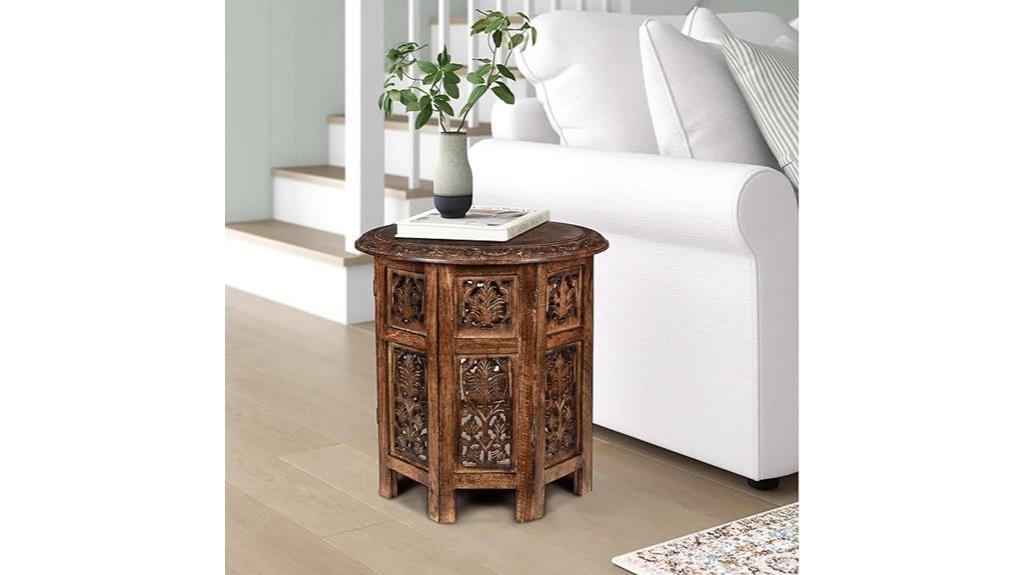 wooden farmhouse octagonal table