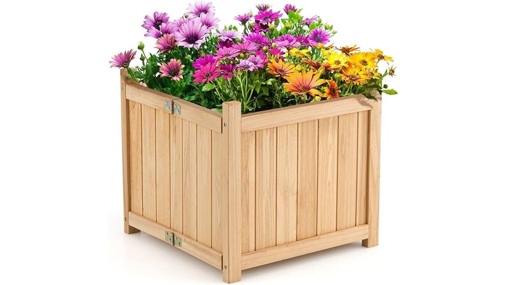 wooden folding garden planter