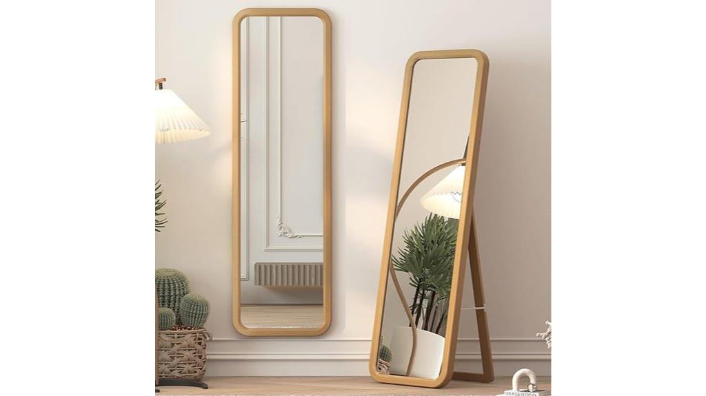 wooden full length mirror