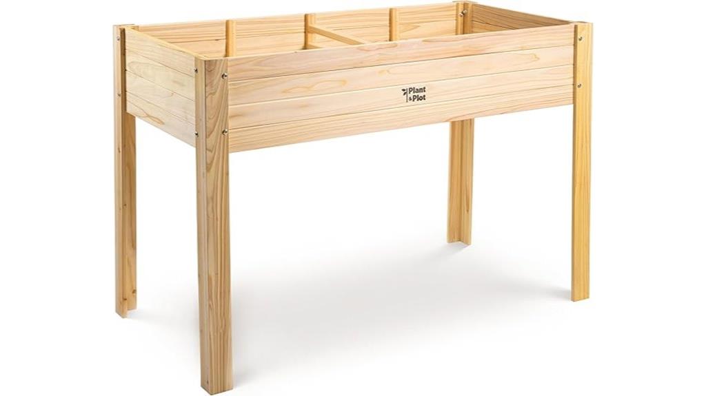 wooden garden bed legs