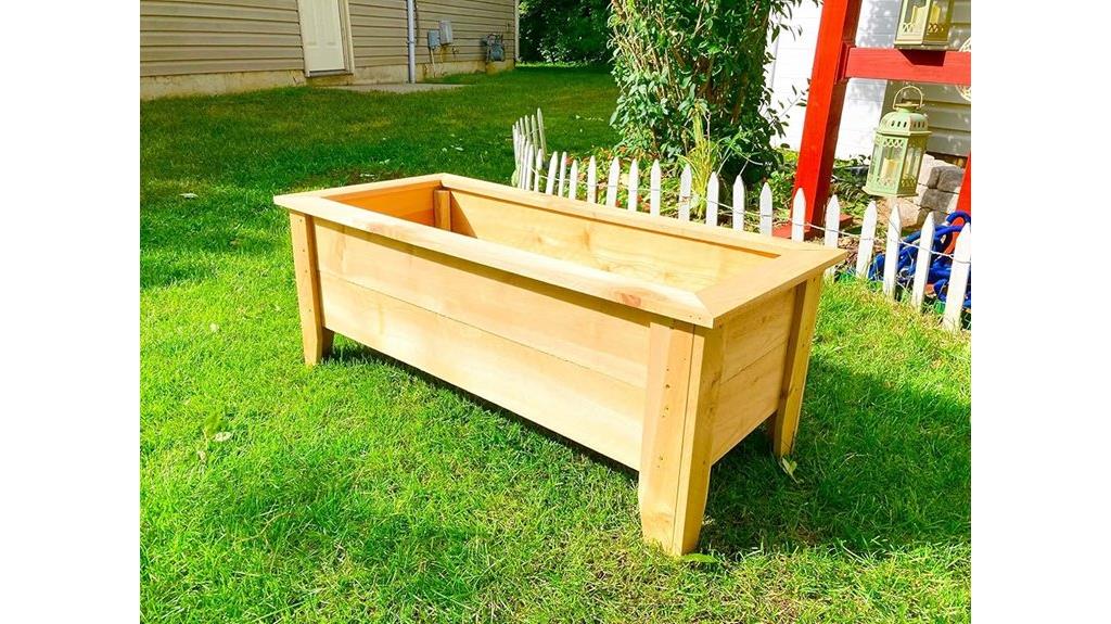 wooden garden planter design