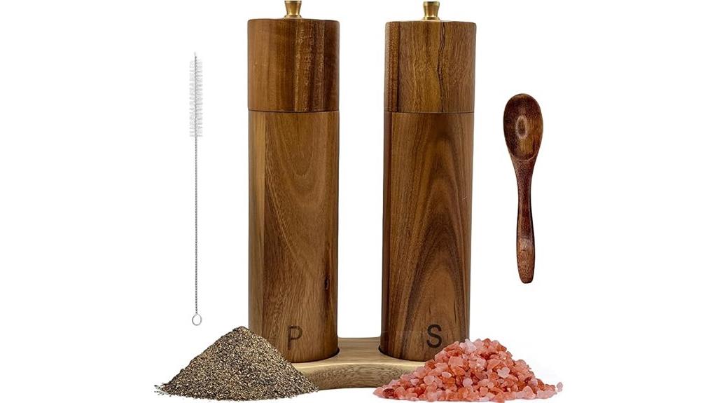 wooden grinder set