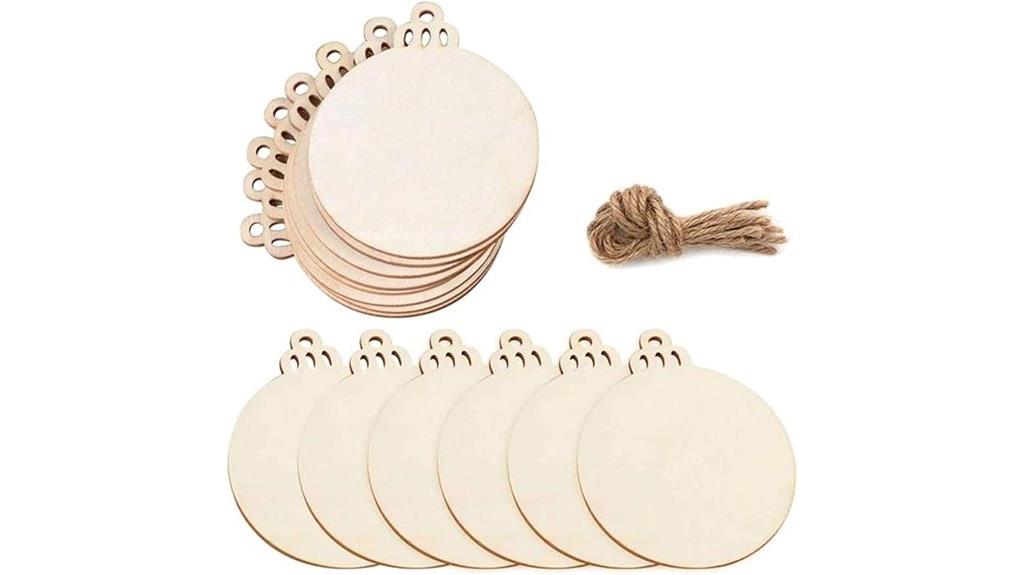 wooden holiday ornament set