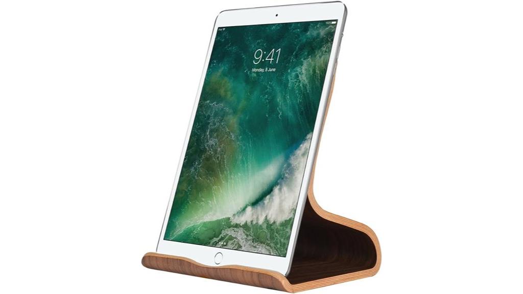 wooden ipad stand