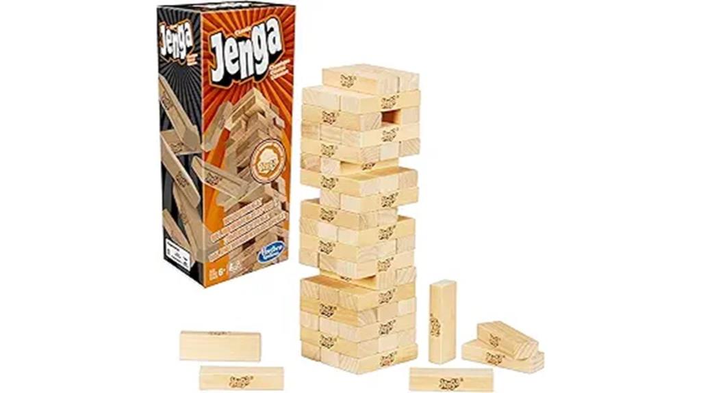 wooden jenga game blocks