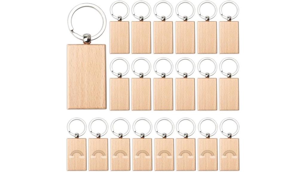 wooden key chain blanks