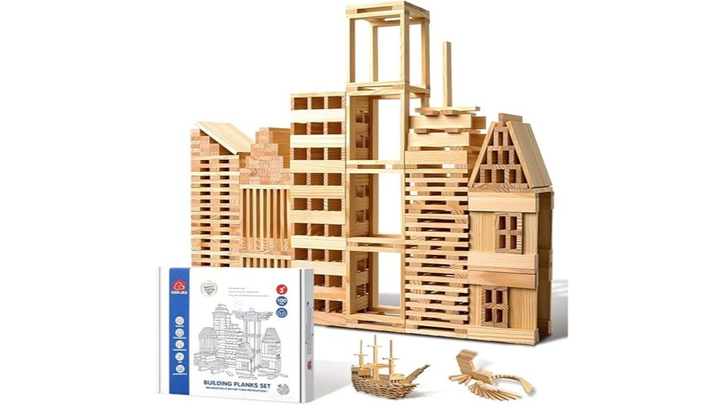 wooden kids building blocks