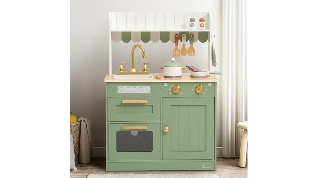 wooden kids play kitchen