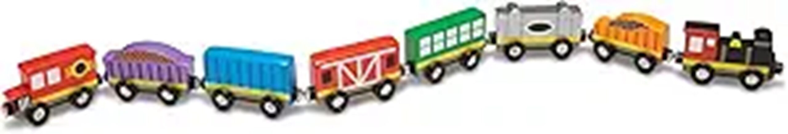 wooden magnetic train cars