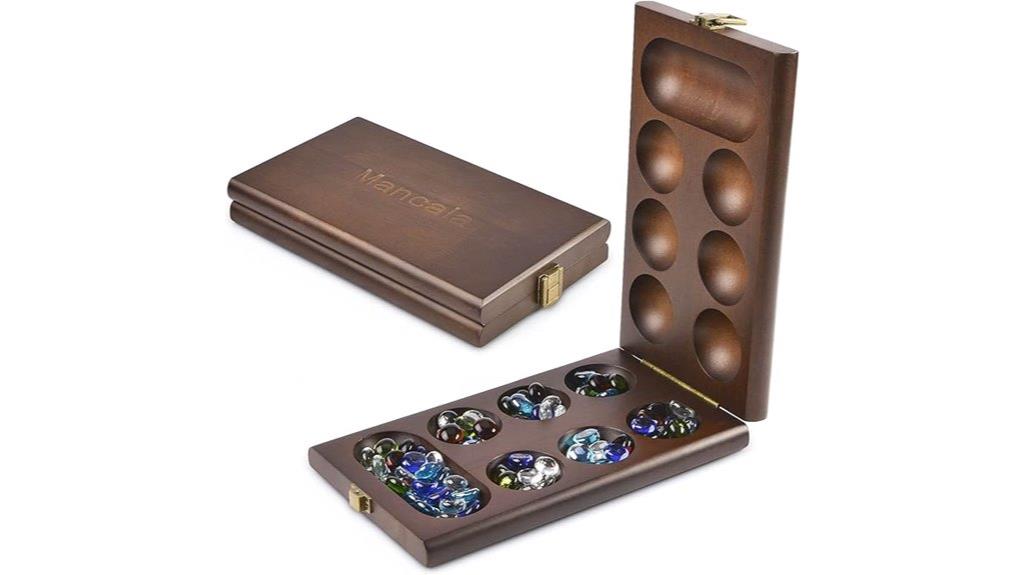 wooden mancala game set