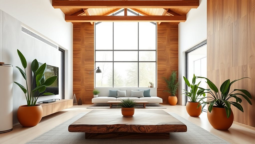 wooden materials enhance natural harmony