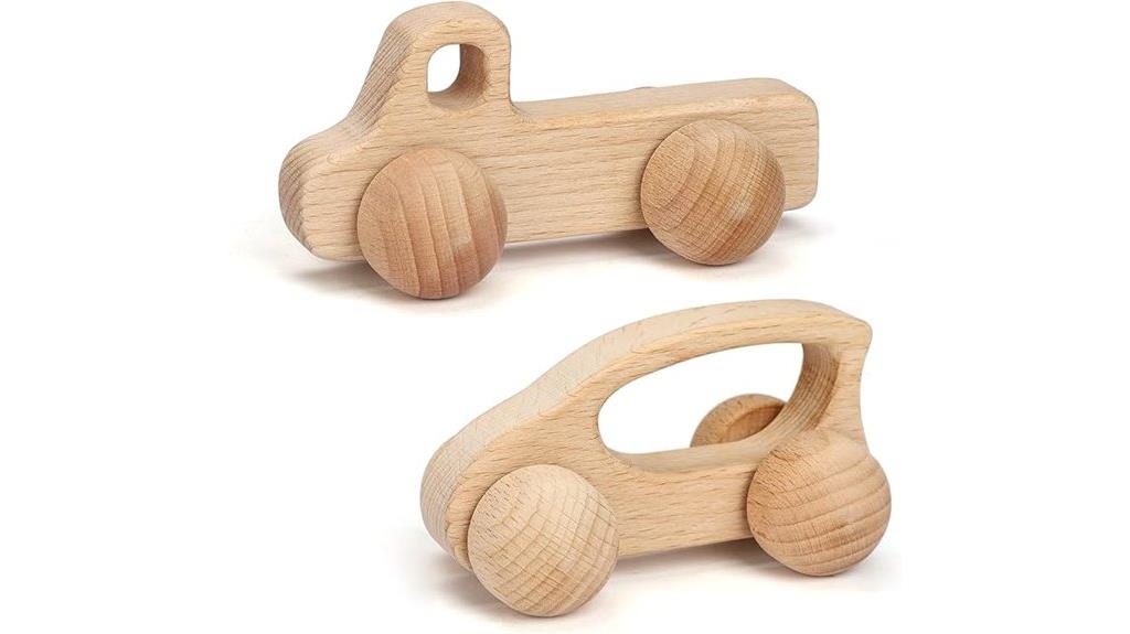 wooden montessori baby cars