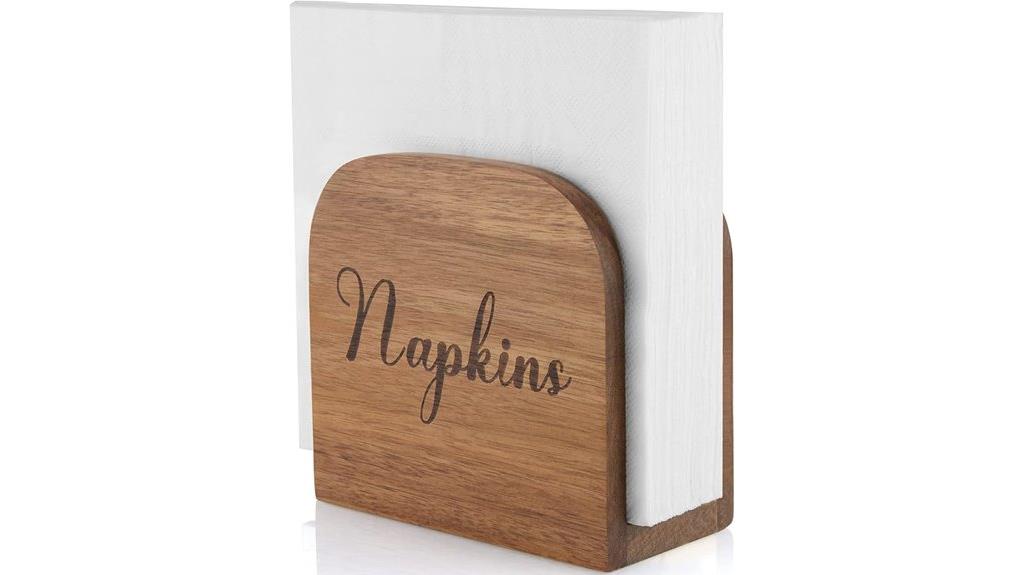 wooden napkin holder kitchen