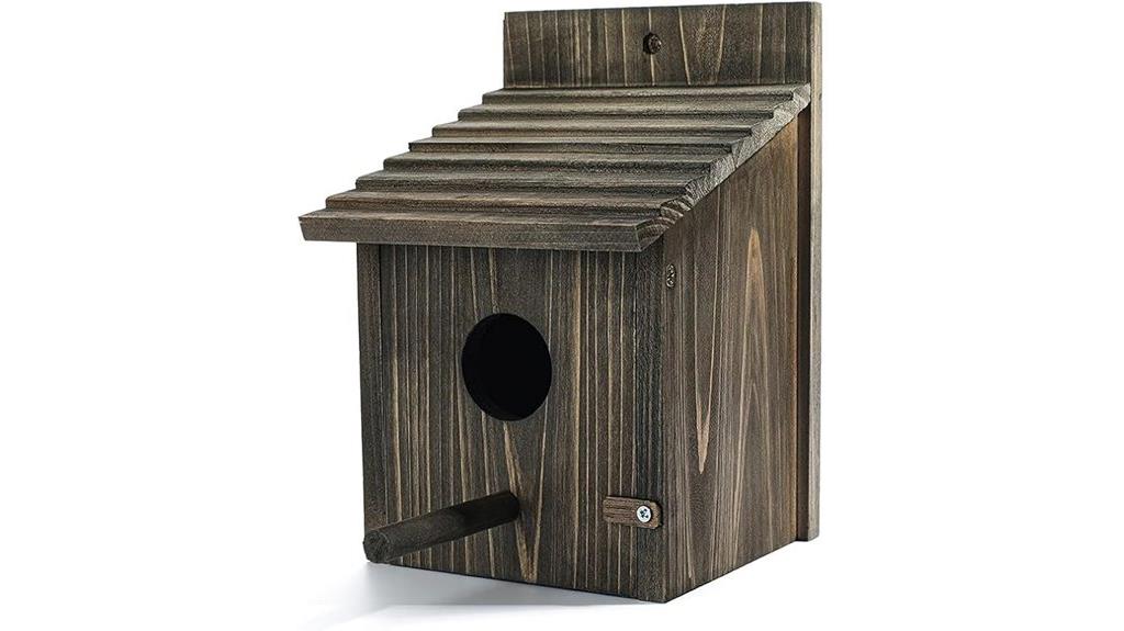 wooden outdoor bird house