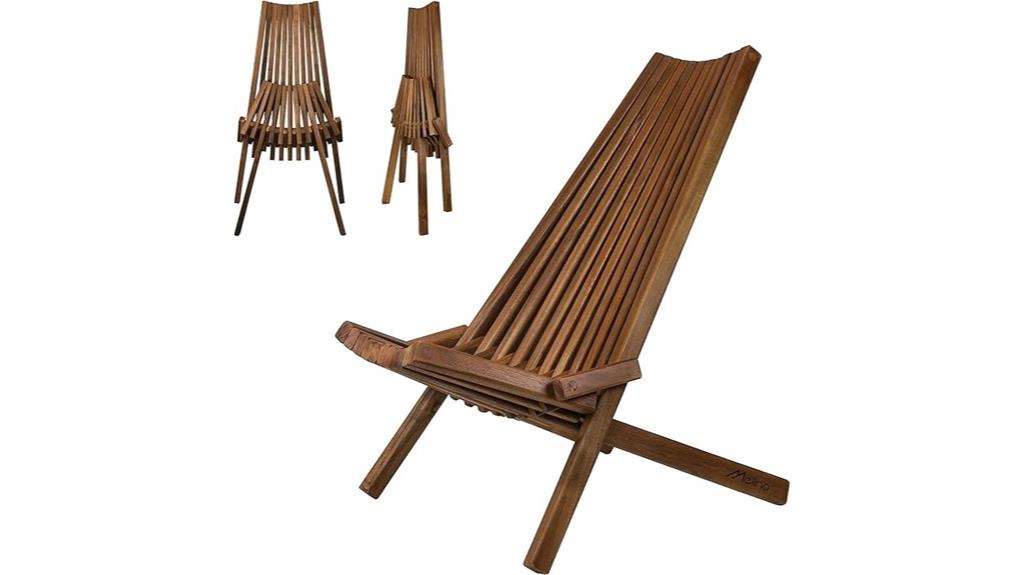 wooden outdoor folding chair