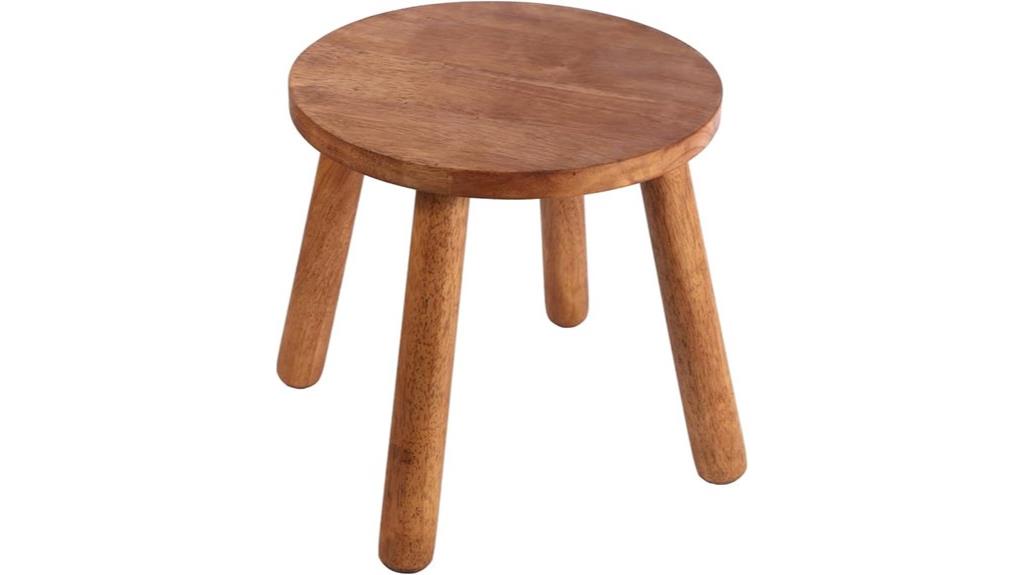 wooden plant stool with detachable legs