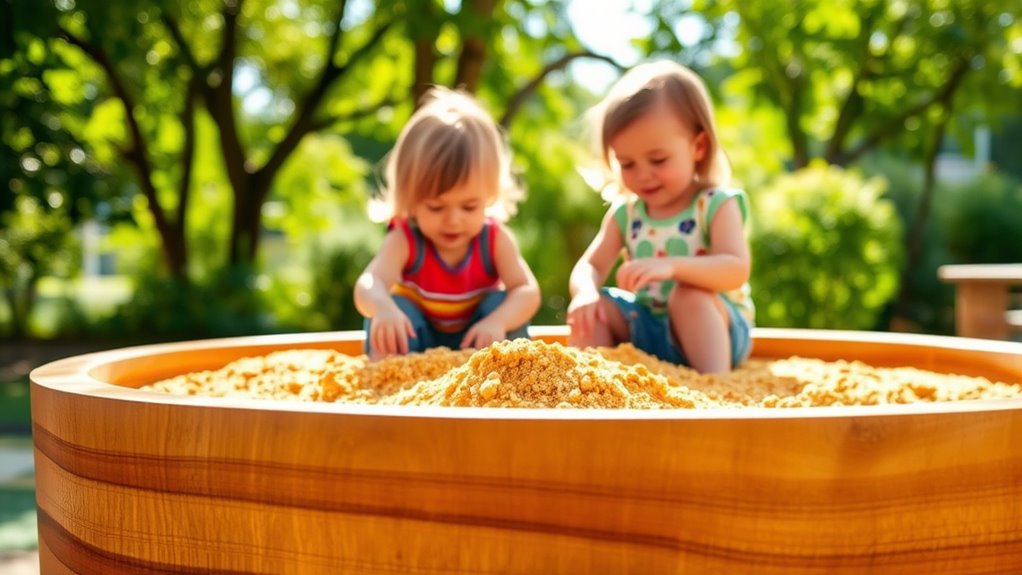 wooden sandpits promote sensory regulation