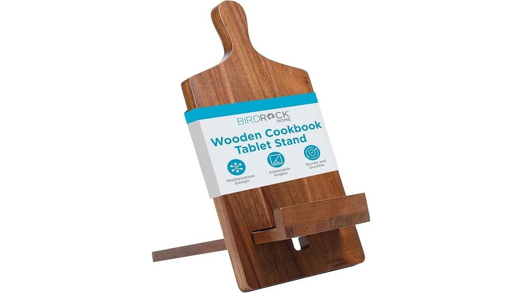 wooden stand for cookbooks