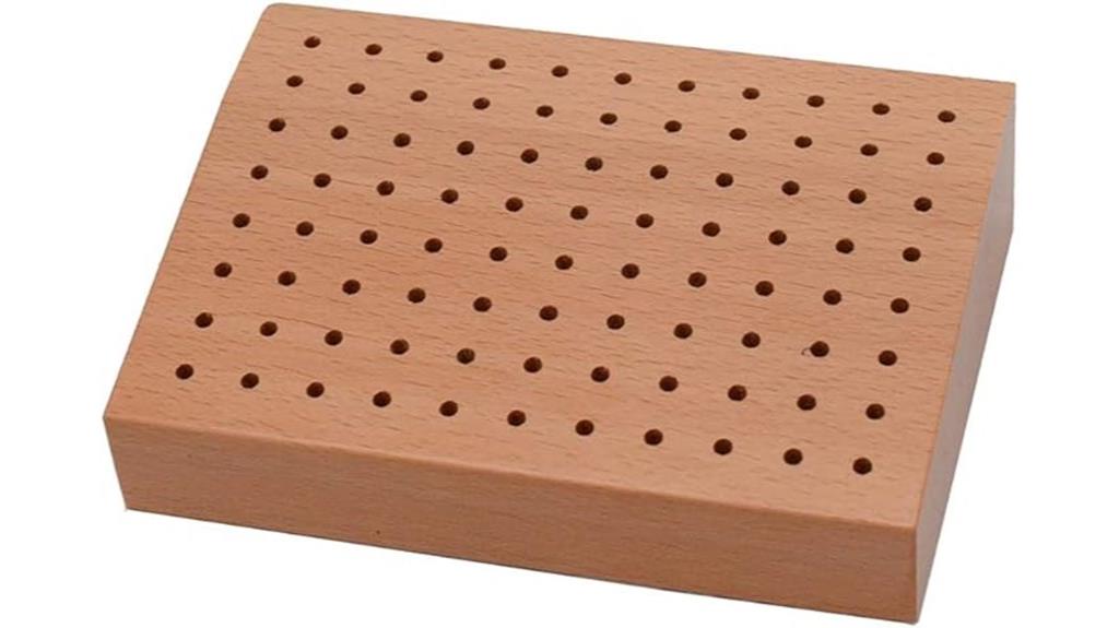 wooden stand with 88 holes