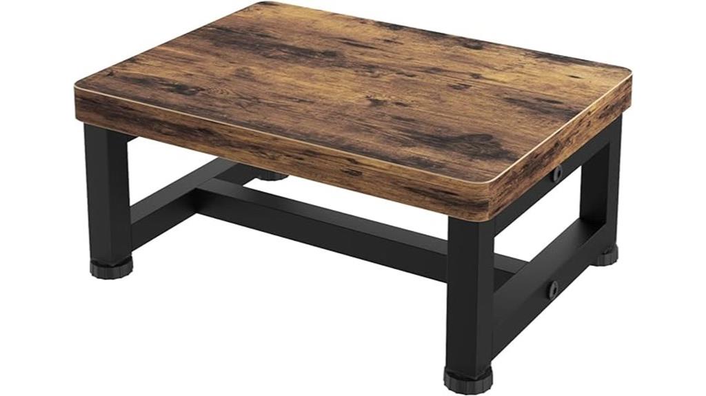 wooden stools with rubber feet