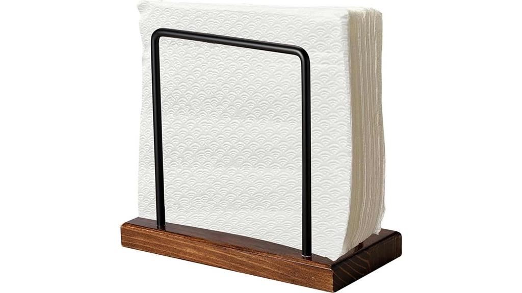 wooden table napkin holder