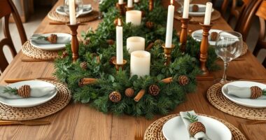 wooden thanksgiving table decor