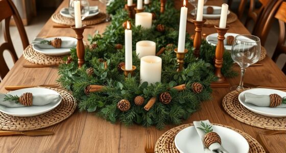 wooden thanksgiving table decor