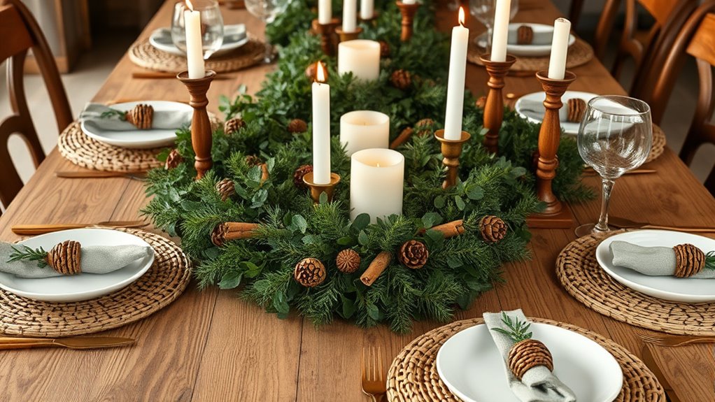 wooden thanksgiving table decor