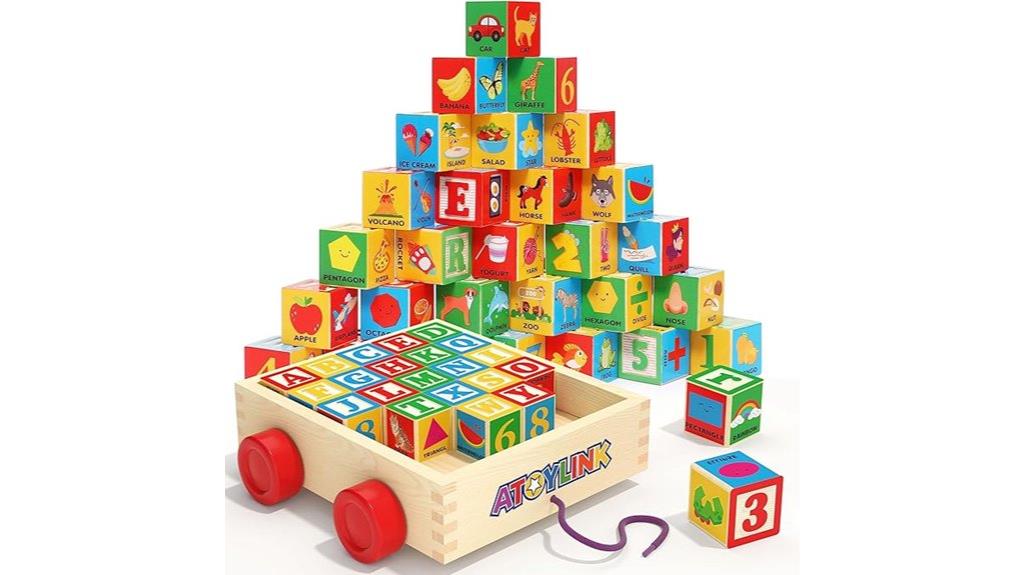 wooden toddler building blocks