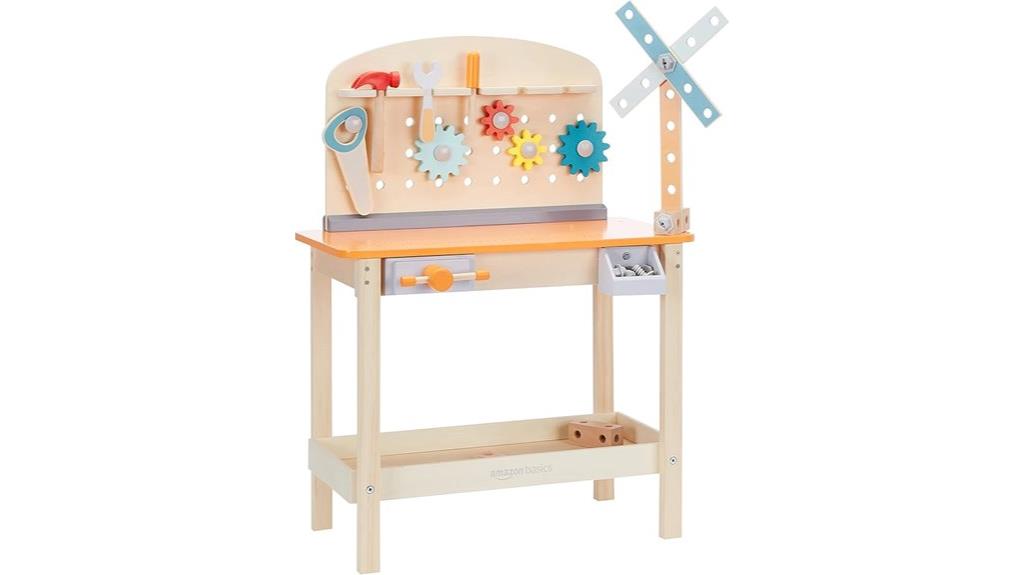 wooden toddler toy workbench