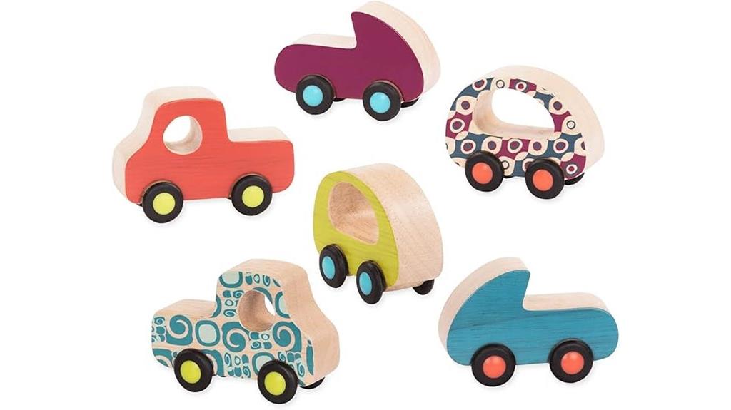 wooden toy car set