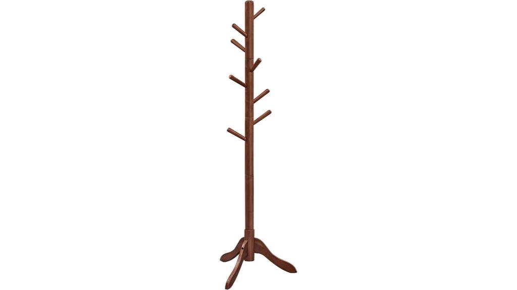 wooden tree coat rack