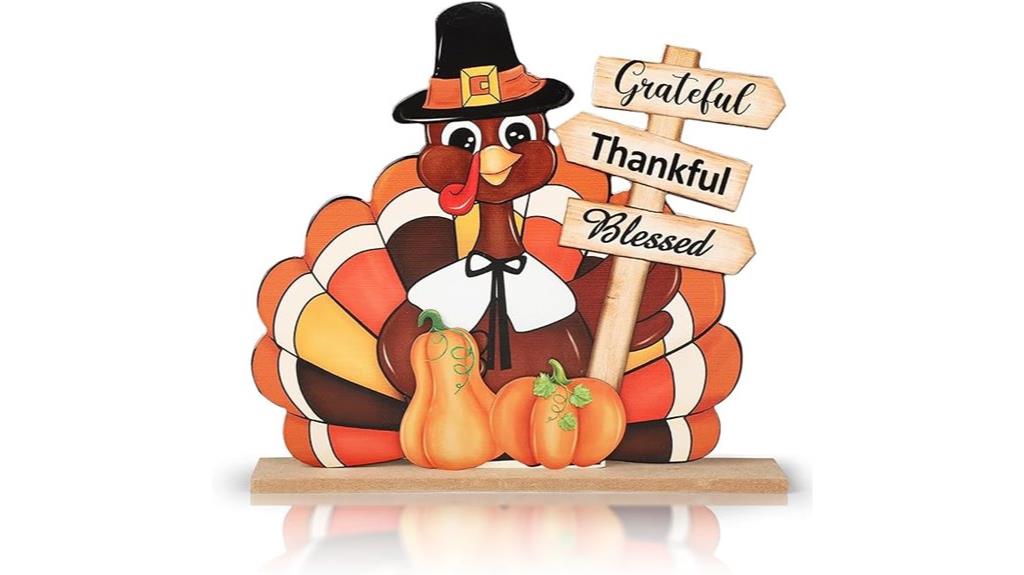 wooden turkey thanksgiving sign